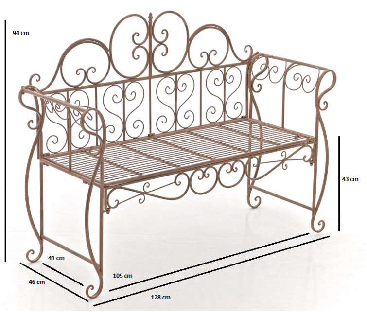 Astoria Grand Gartenbank aus Eisen & Bewertungen | Wayfair.de